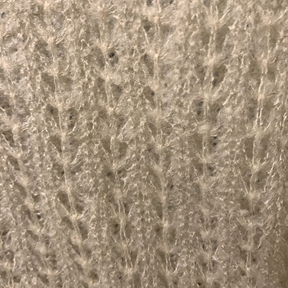 EUC Via Veneto Gorgeous Mohair Dream Moda Sweater Ruffled Lace Detail L/XL - Picture 4 of 8